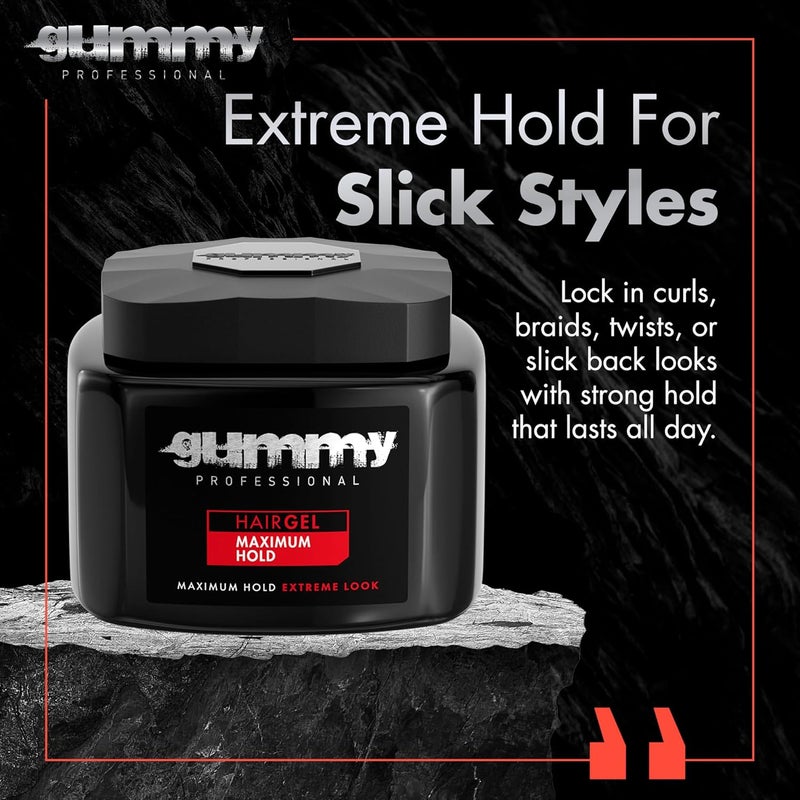 Gummy Professional Hair Gel - Maximum Hold, 23.5 Fl Oz (700ml) for Extreme Look - Image 2